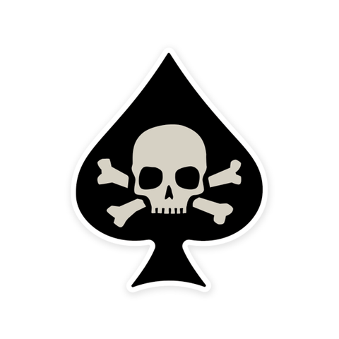 GRR Spade Skull X Bones v1 Sticker